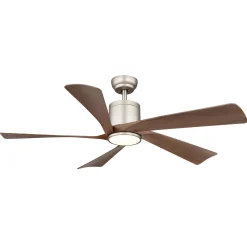 Ventilatore da soffitto con luce LED dimmerabile Ø 132 cm eff legno