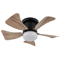 Ventilatore da soffitto con luce LED dimmerabile Ø 40,6 cm eff legno