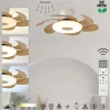 Ventilatore da soffitto luce LED 24W Flower ventilatore 24W bianco/beige