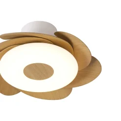 Ventilatore da soffitto luce LED 24W Flower ventilatore 24W bianco/beige