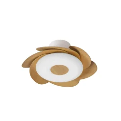 Ventilatore da soffitto luce LED 24W Flower ventilatore 24W bianco/beige