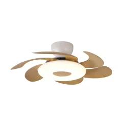 Ventilatore da soffitto luce LED 24W Flower ventilatore 24W bianco/beige