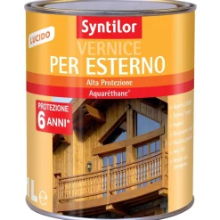 Vernice per esterno Aquaréthane effetto lucido bianco 1 l