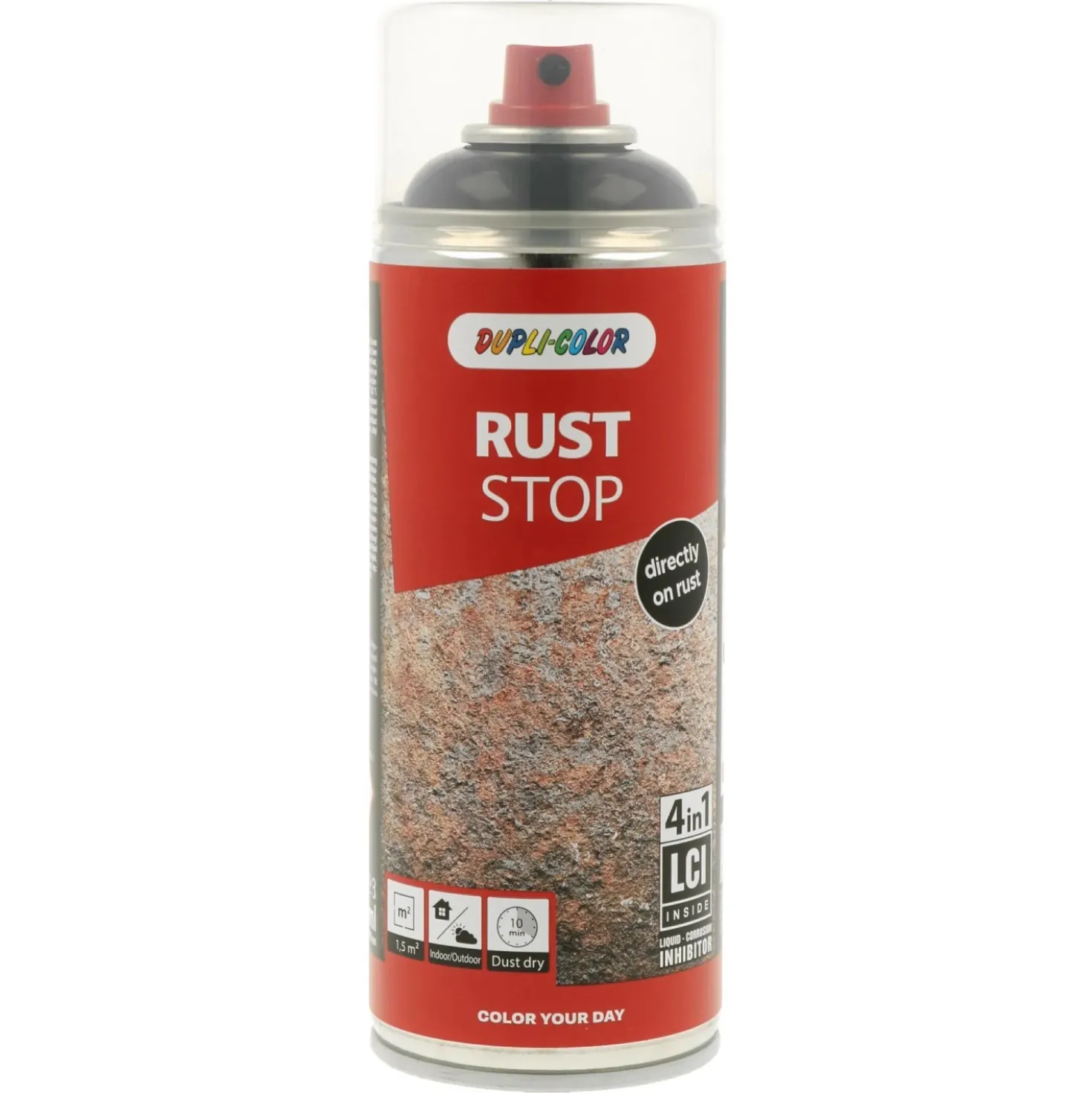 Vernice spray Dupli-Color Rust Stop Nero profondo lucido 400 ml