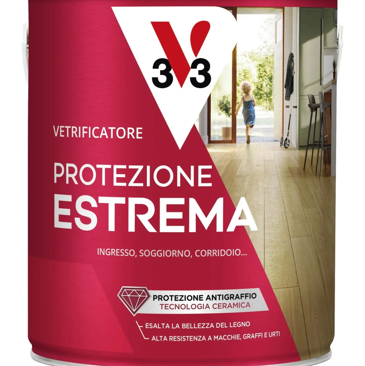 Vetrificatore parquet incolore satinato protezione estrema 2,5 lt