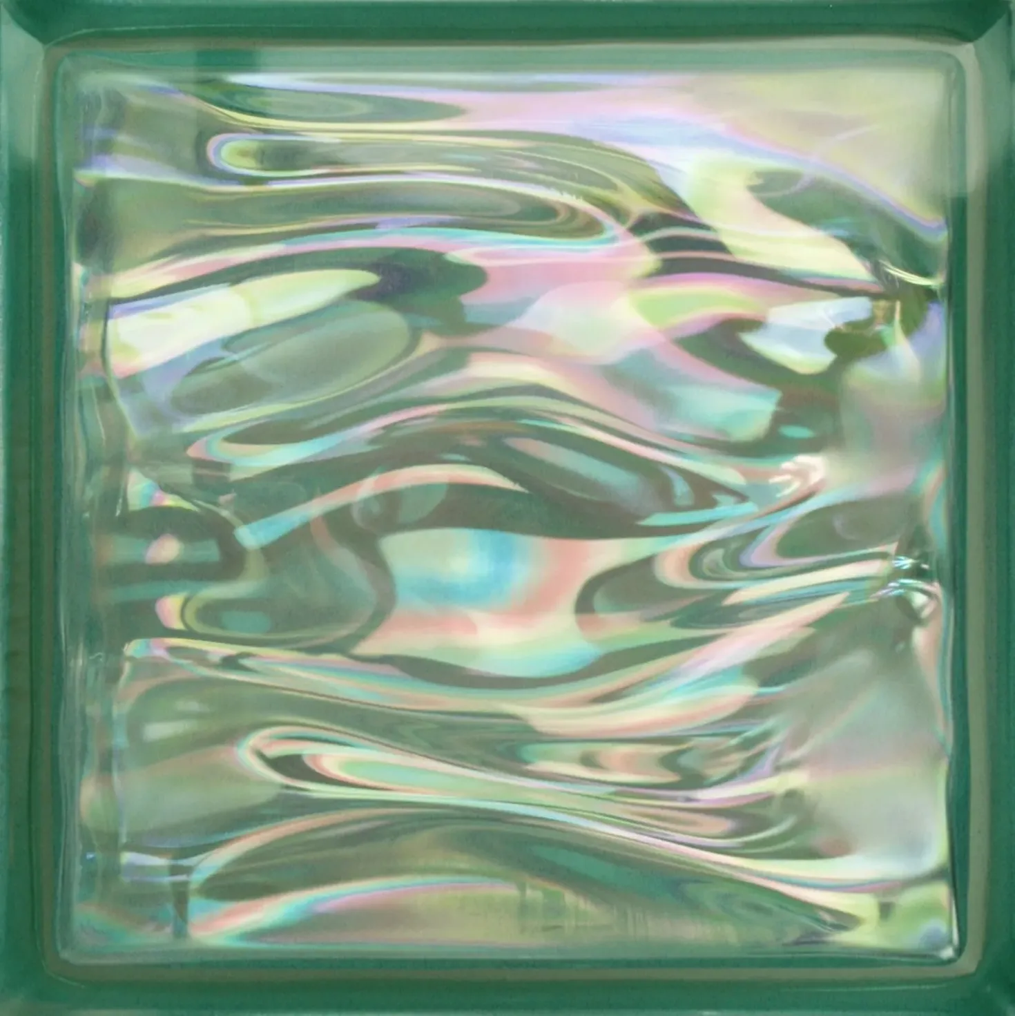 Vetrocemento BM Aqua madreperla smeraldo 19x19x8 cm