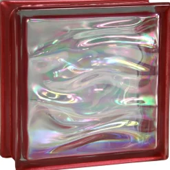 Vetrocemento BM Aqua madreperla rubino 19x19x8 cm
