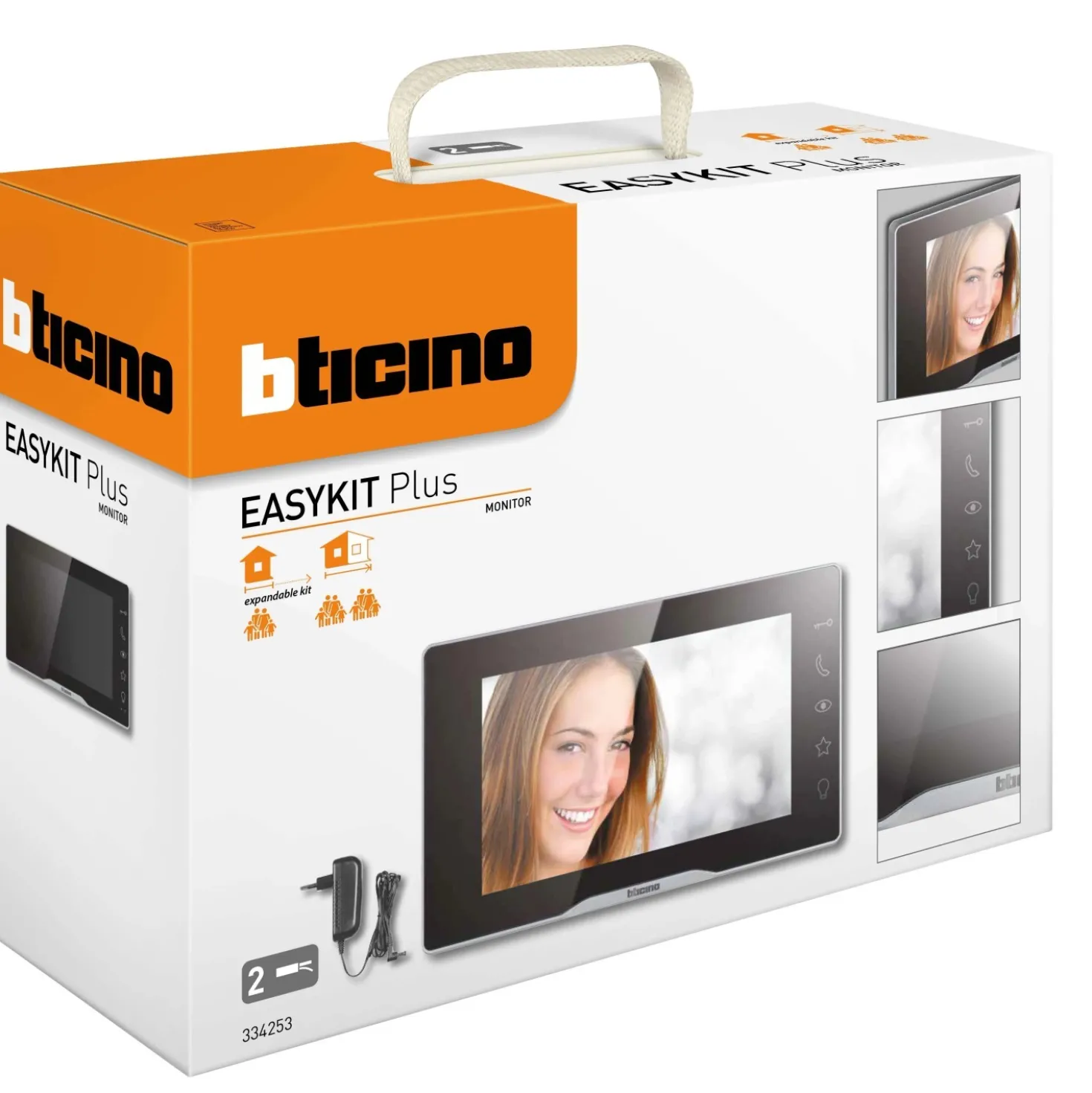 Videocitofono Bticino 2 fili Easykit Plus monitor interno aggiuntivo 7"