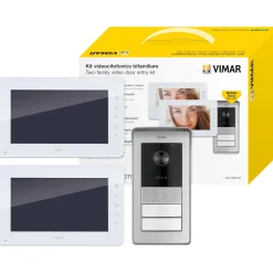 Videocitofono LCD 7" 2F RFID alimentatore multispina