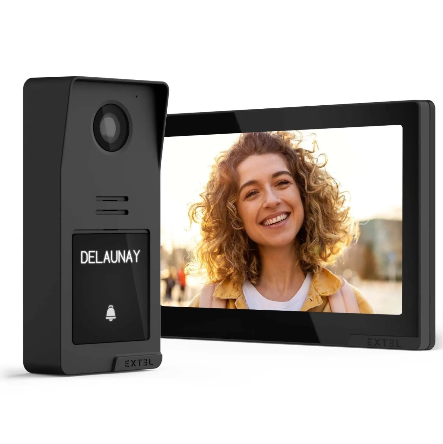 Videocitofono WiFi 2 Fili 7" 2K Extel Digital Connect nero