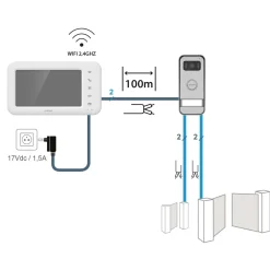 Videocitofono Wi-Fi 2 Fili Monofamiliare Elia Smart Avidsen