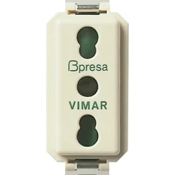 Vimar 8000 presa 2P+T 16A 250 V standard italiano tipo P17/P11 colore avorio