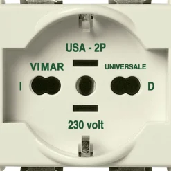 Vimar 8000 presa 2P+T 16A universale colore bianco