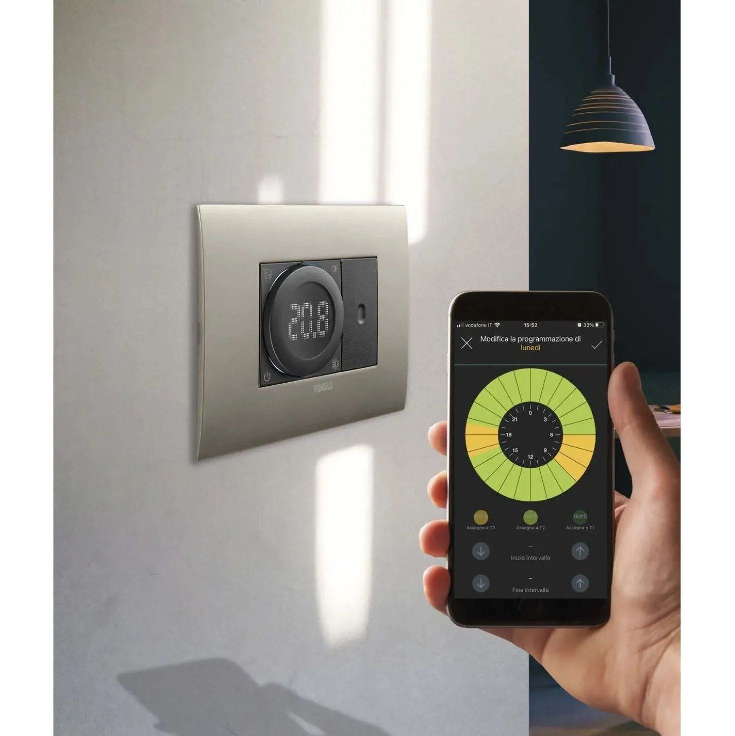 Vimar termostato a rotella connesso IoT 2M bianco