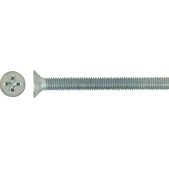 Vite ferro acciaio zincata testa piana svasata PH2 DIN 965 4x16 mm x15 pz