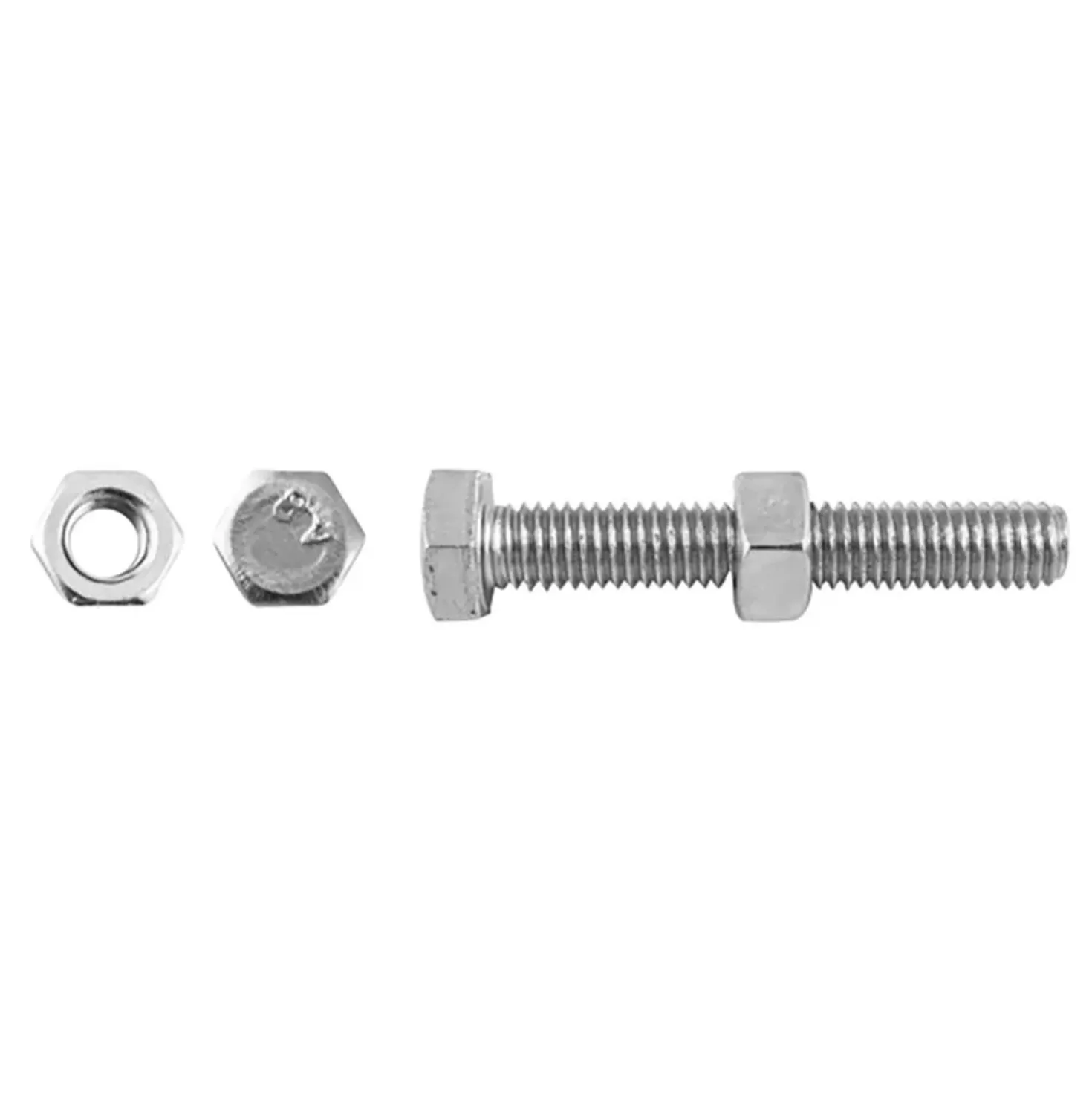 Vite per ferro e dado in acciaio inox 8x30 mm 15 pz