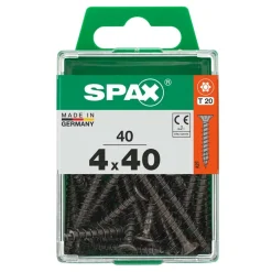 Vite Spax testa multipla svasata t-star plus t20 zincatura nera m 40 pz