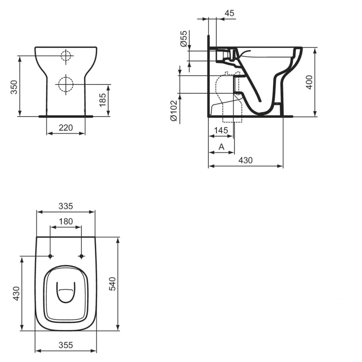 WC a terra Ideal Standard i.Life A