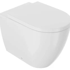 Wc Arc filo muro con sedile soft-close 54x36 cm bianco opaco