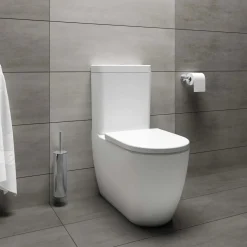 Wc Arc filo muro monobloco con sedile soft-close 65x36 cm bianco opaco