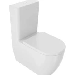 Wc Arc filo muro monobloco con sedile soft-close 65x36 cm bianco opaco