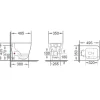 WC filo muro Tulipano ceramica bianco lucido