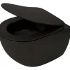 WC sospeso a parete Artemides con sedile senza bordo 36x35,5 cm nero