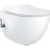 WC sospeso Artemides con funzione bidet miscelatore 37x35 cm bianco