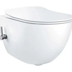 WC sospeso Artemides con funzione bidet miscelatore 37x35 cm bianco