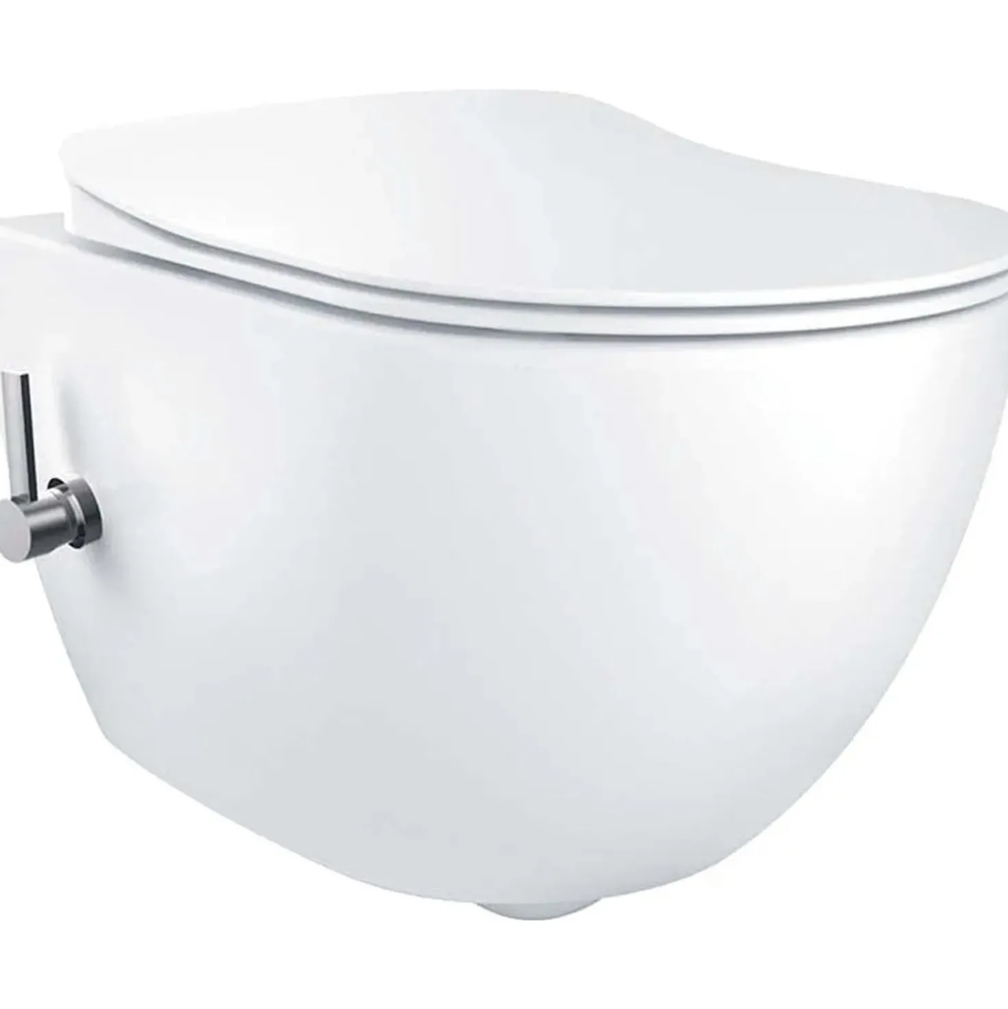 WC sospeso Artemides con funzione bidet miscelatore 37x35 cm bianco