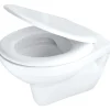 WC sospeso con sedile senza bordo 37,5x35,5 cm bianco