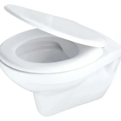 WC sospeso con sedile senza bordo 37,5x35,5 cm bianco