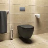 Wc sospeso con sedile soft-close 54x36 cm nero opaco