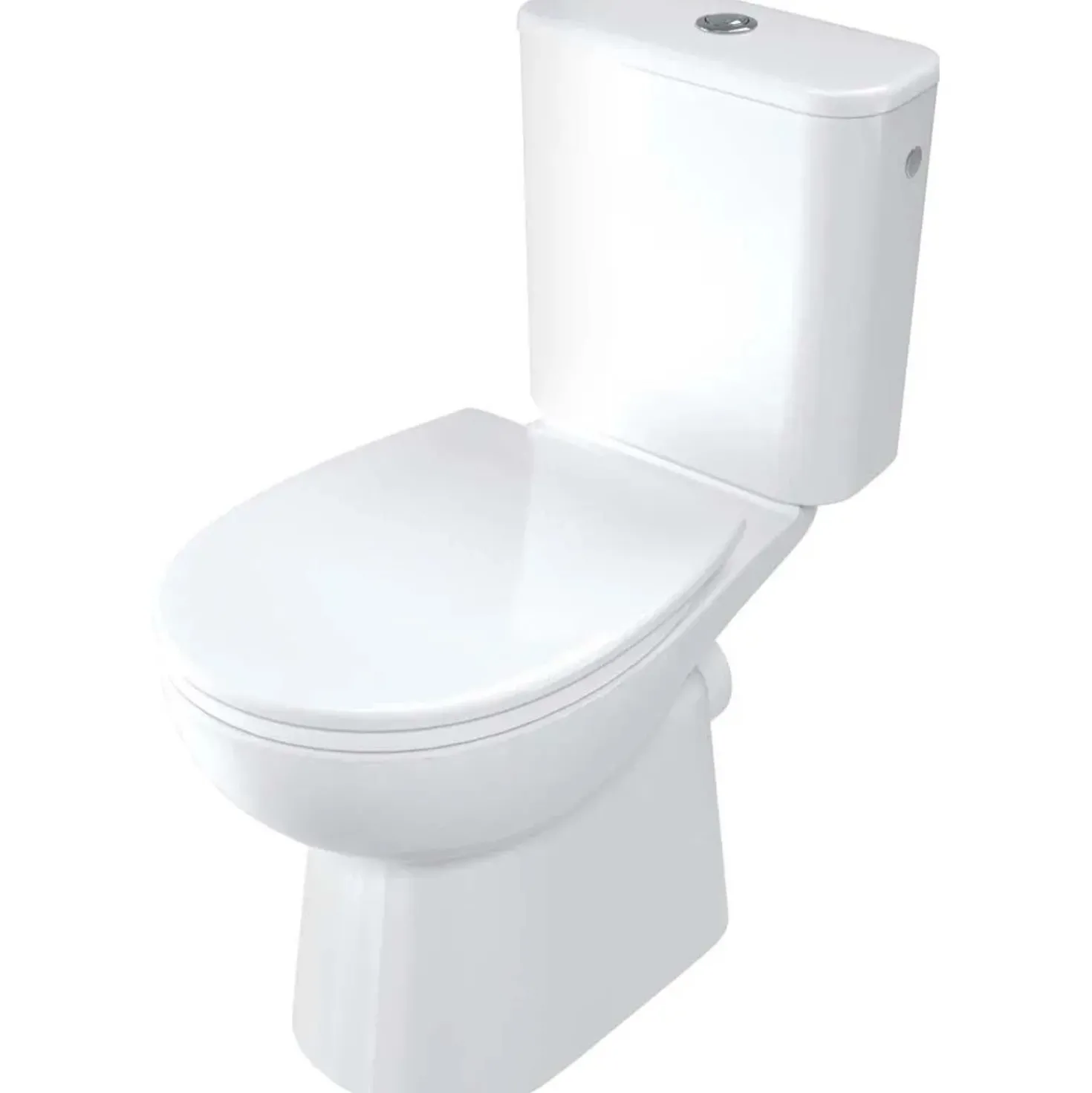 WC sospeso Punk compatto senza bordo 35x75,5 cm bianco
