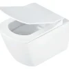 WC sospeso Song con sedile senza bordo 37x35 cm bianco