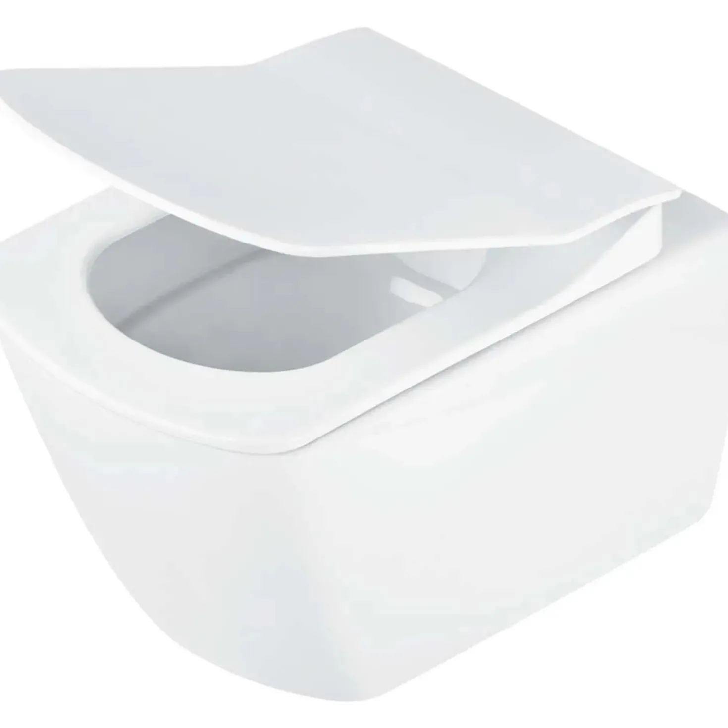 WC sospeso Song con sedile senza bordo 37x35 cm bianco