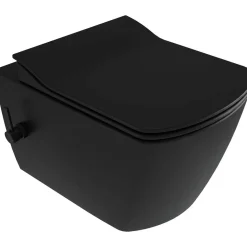 WC sospeso Song funzione bidet con miscelatore 37,2x34,9 cm nero