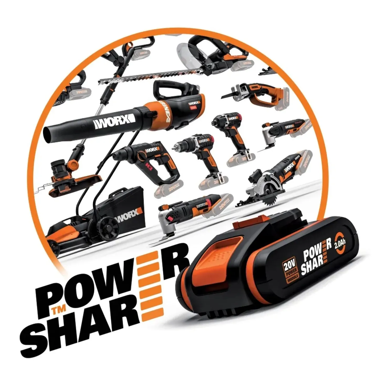 Worx tagliabordi 2 in 1 a batteria 20 V/2 Ah al litio