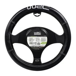 WRC coprivolante nero ricamato silver