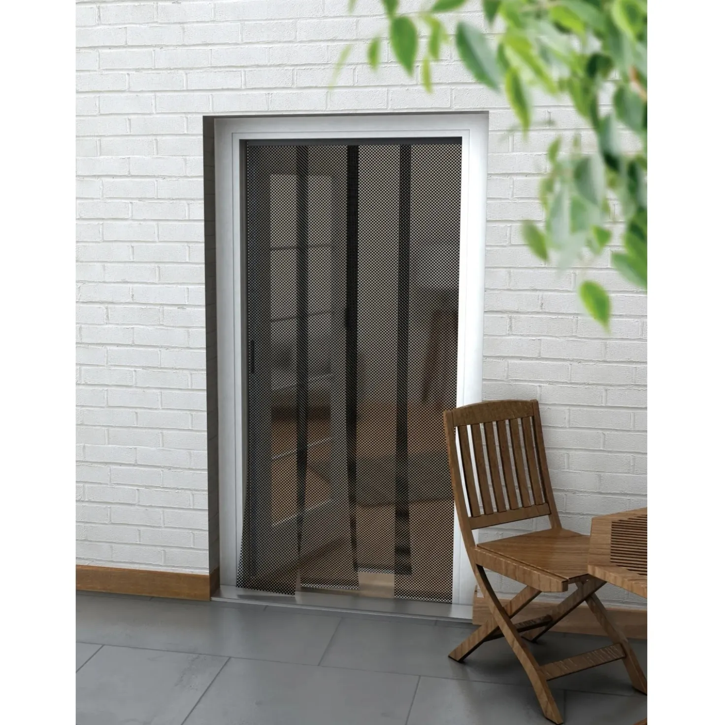 Zanzariera a tenda lamelle 95x220 cm antracite