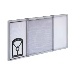 Zanzariera estensibile con gattaiola Irs 70x50 cm argento