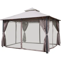 Zanzariera per gazebo Amora 310x205 cm nero 4 pz